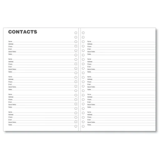 Universal 11 in. x 8 in. 14-Month (Dec 2025-Jan 2027) Monthly Planner - Black Cover