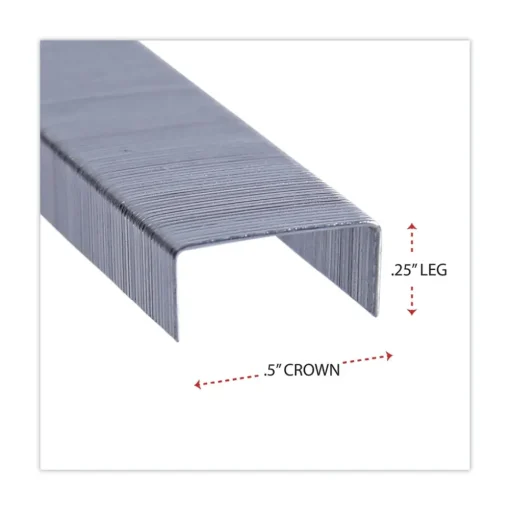 Universal 0.25 in. x 0.5 in. Standard Chisel Point Staples - Steel (25000/Pack)