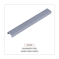 Universal 0.25 in. x 0.5 in. Standard Chisel Point Staples - Steel (25000/Pack)
