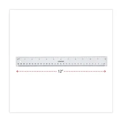 Universal Clear Plastic Standard/Metric 12 in. Ruler - Clear