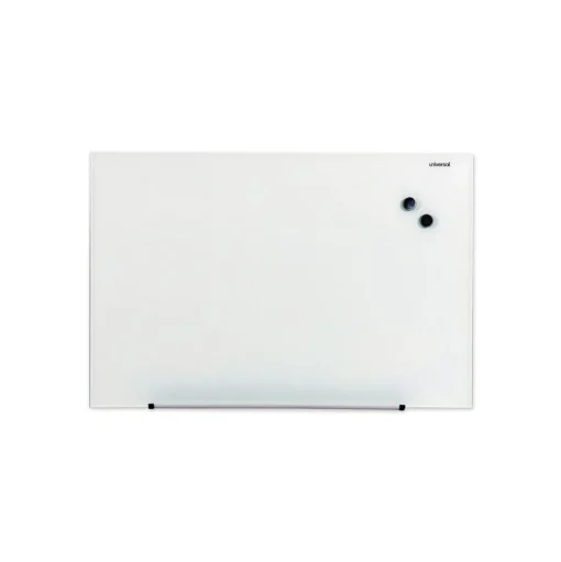 Universal UNV43202 Frameless 36 in. x 24 in. Magnetic Glass Marker Board - White