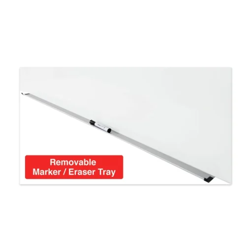 Universal UNV43202 Frameless 36 in. x 24 in. Magnetic Glass Marker Board - White