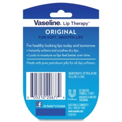 Vaseline 0.25 oz Plastic Flip-Top Lip Therapy - Original