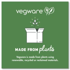 Vegware 6 in. Molded Fiber Compostable Tableware Plate - White (1000/Carton)