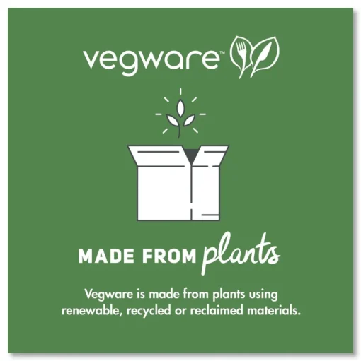 Vegware 5 in. x 9 in. x 2 in. Nourish Molded Fiber Compostable Sugarcane 3-Compartment Takeout Containers - White (200/Carton)