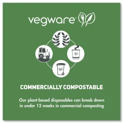Vegware 2 oz. - 4 oz. Compostable Plastic Portion Pot Lids - Clear (2000/Carton)