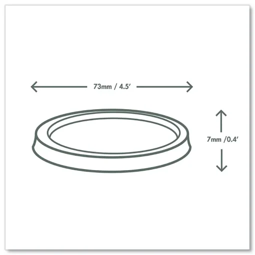Vegware 2 oz. - 4 oz. Compostable Plastic Portion Pot Lids - Clear (2000/Carton)