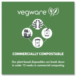 Vegware 7 oz. 76-Series Plastic Cold Cup - Clear/Green (1000/Carton)