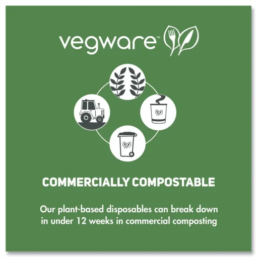 Vegware 7 oz. 76-Series Plastic Cold Cup - Clear/Green (1000/Carton)