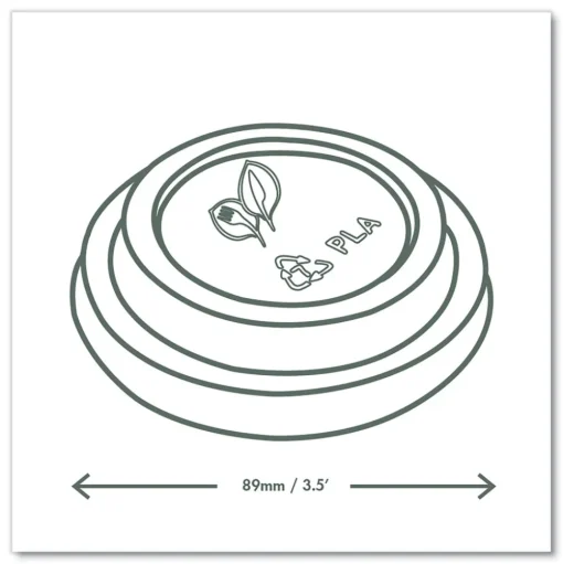 Vegware 89 Series Compostable Hot Cup Lids - White (1000/Carton)