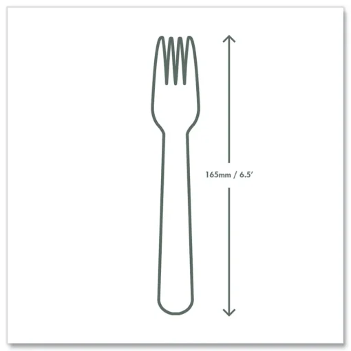 Vegware Compostable CPLA Cutlery Fork - White (1000/Carton)