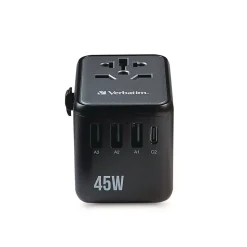 Verbatim UTA-08 3-USB-A/3-USB-C Universal Travel Adapter