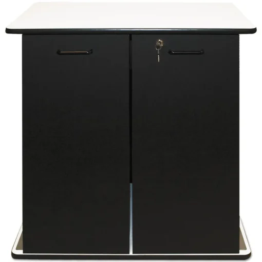 Vertiflex 29.5 in. x 21 in. x 33 in. 9 Shelves Engineered Wood Refreshment Stand - White/Black