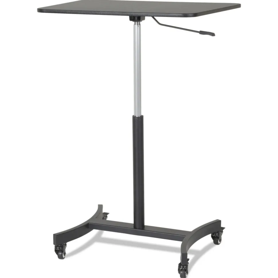 Victor 30.75 in. x 22 in. x 29 in. to 44 in. High Rise Collection Mobile Adjustable Standing Desk - Black
