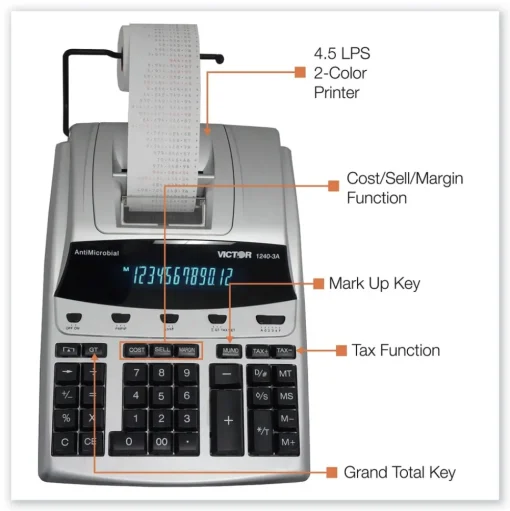 Victor Black/Red Print 4.5 Lines/Sec Antimicrobial Printing Calculator