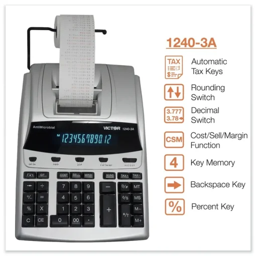 Victor Black/Red Print 4.5 Lines/Sec Antimicrobial Printing Calculator