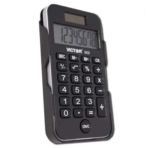 Victor 8-Digit LCD Antimicrobial Pocket Calculator