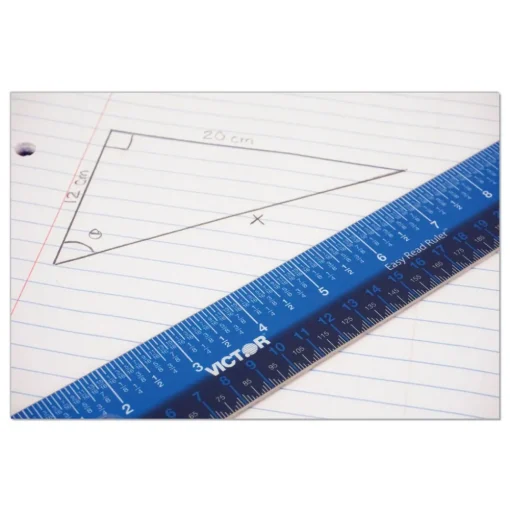 Victor Easy Read 18.25 in. Long Standard/Metric Stainless Steel Ruler - Blue