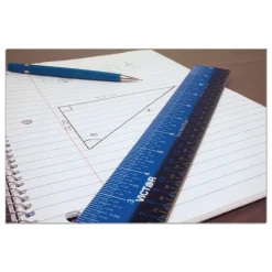 Victor Easy Read 12.5 in. Long Standard/Metric Stainless Steel Ruler - Blue