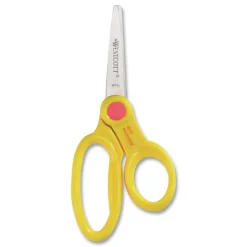 Westcott 5 in. Long 2 in. Cut Length Scissor Caddy with Kids' Scissors - Straight Assorted Color Handles