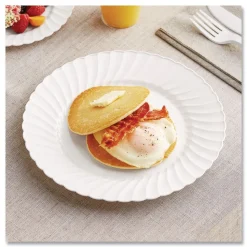 WNA WNA RSCW91512W 9 in. Diameter Plates Classicware Plastic Dinnerware - White (180/Carton)