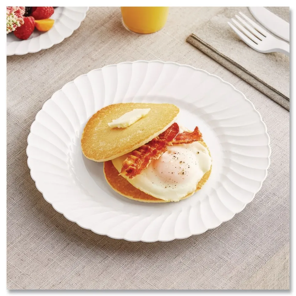 WNA WNA RSCW91512W 9 in. Diameter Plates Classicware Plastic Dinnerware - White (180/Carton)