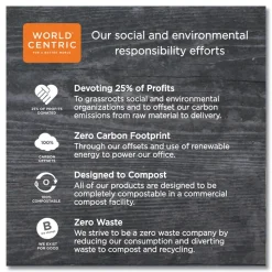 World Centric 9 in. x 9 in. 1-Ply 100% PCW Recycled Paper Towels - Natural (4000/Carton)