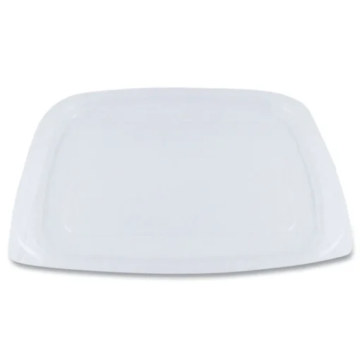 World Centric 6.5 in. x 7.5 in. x 0.3 in. PLA Rectangular Plastic Deli Container Lids - Clear (600/Carton)