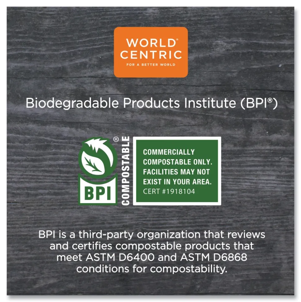 World Centric 6.5 in. x 7.5 in. x 0.3 in. PLA Rectangular Plastic Deli Container Lids - Clear (600/Carton)