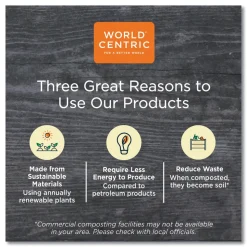 World Centric 4.8 in. x 5.9 in. x 0.3 in. PLA Rectangular Plastic Deli Container Lids - Clear (900/Carton)
