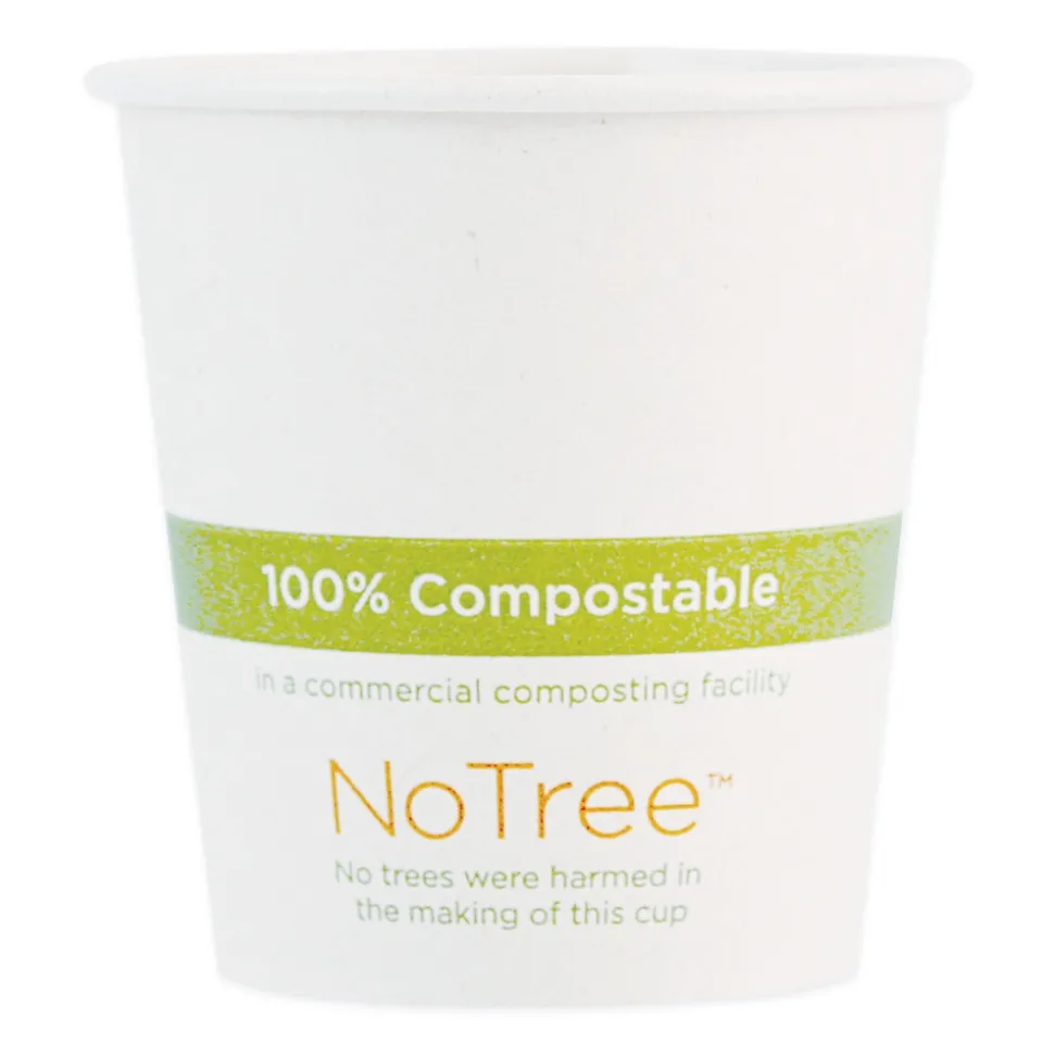World Centric 10 oz. NoTree Paper Hot Cups - Natural (1000/Carton)