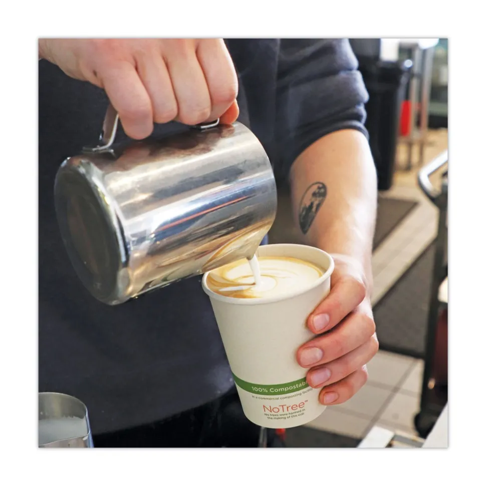 World Centric 10 oz. NoTree Paper Hot Cups - Natural (1000/Carton)