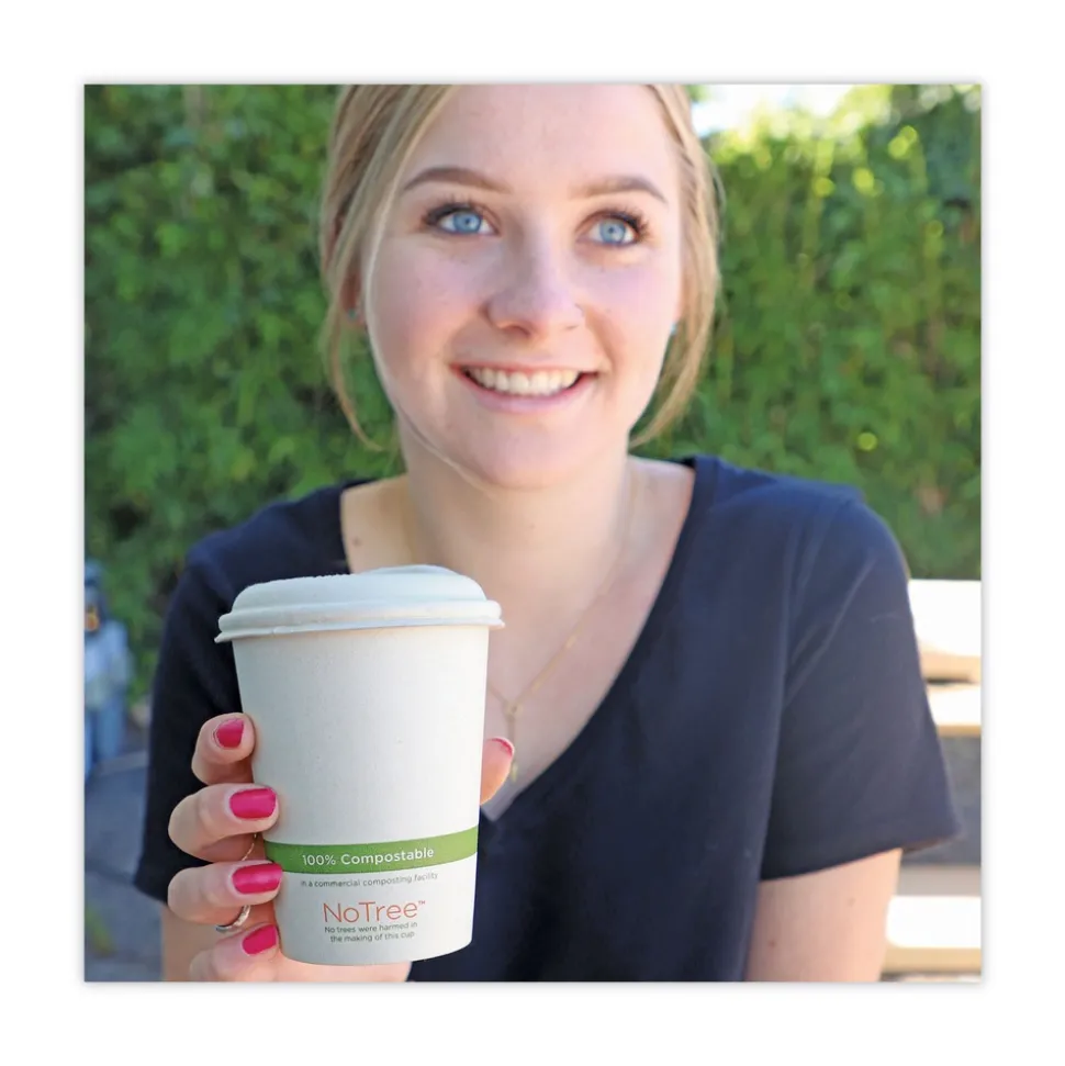 World Centric 12 oz. NoTree Paper Hot Cups - Natural (1000/Carton)