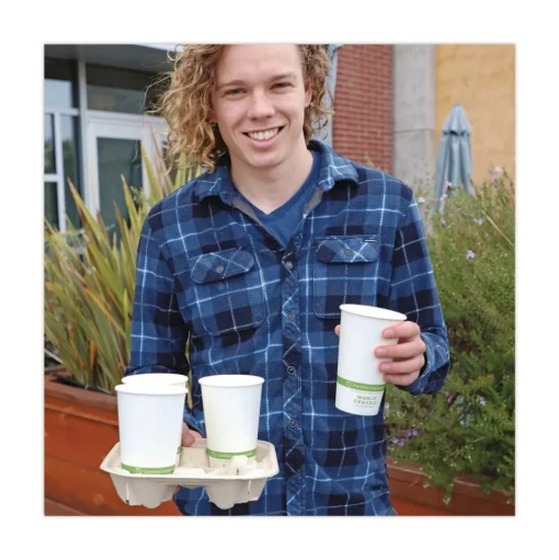 World Centric 16 oz. Paper Hot Cups - White (1000/Carton)