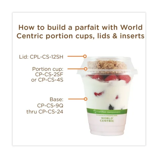 World Centric 12 oz PLA Plastic Cold Cups - Clear (1000/Carton)