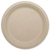 World Centric PL-SC-U10-LFP 10.1 in. Diameter Paper Fiber Plates - Natural (800/Carton)