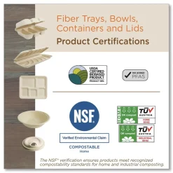 World Centric PL-SC-U7-LFS 7 in. Diameter Paper Fiber Plates - Natural (1000/Carton)