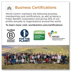 World Centric TO-NT-3 6.25 in. x 8.7 in. x 2.5 in. 65 oz. Sugarcane No Tree Folded Takeout Containers - Natural (200/Carton)