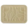 World Centric TR-SC-2S-LFS 5.7 in. x 8.2 in. x 0.6 in. Paper Fiber Trays - Natural (500/Carton)