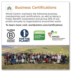 World Centric TR-SC-2S-LFS 5.7 in. x 8.2 in. x 0.6 in. Paper Fiber Trays - Natural (500/Carton)