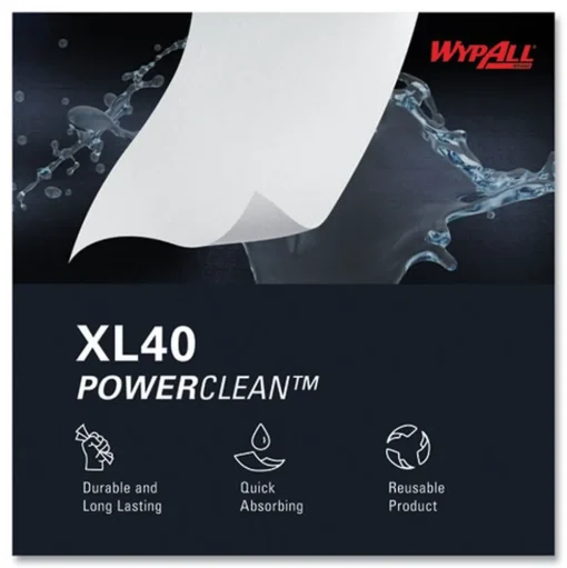 WypAll L40 1/4 Fold 12.5 in. x 12 in. Towels - White (56/Box, 18 Packs/Carton)