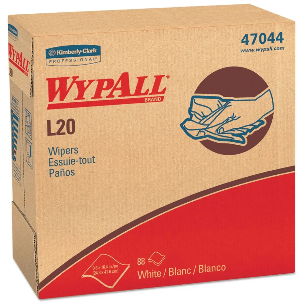 WypAll L20 9.1 in. x 16.8 in. 4-Ply Towels in a POP-UP Box - White (88/Box, 10 Boxes/Carton)