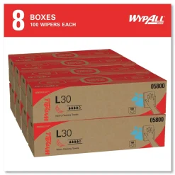 WypAll L30 POP-UP Box 16.4 in. x 9.8 in. Towels - White (100/Box, 8 Boxes/Carton)