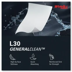 WypAll L30 POP-UP Box 16.4 in. x 9.8 in. Towels - White (100/Box, 8 Boxes/Carton)