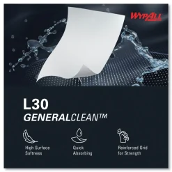 WypAll L30 Quarter Fold 12.5 in. x 12 in. Towels (90/Polypack, 12 Polypacks/Carton)