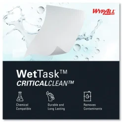 WypAll WetTask Customizable Wet Wiping System Critical Clean Wipers for Bleach/Disinfectants/Sanitizers with Bucket (540/Carton)