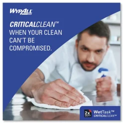 WypAll WetTask Customizable Wet Wiping System Critical Clean Wipers for Bleach/Disinfectants/Sanitizers with Bucket (540/Carton)