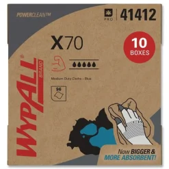 WypAll X70 9-1/10 in. x 16-4/5 in. Cloths - Blue (100/Box 10 Boxes/Carton)