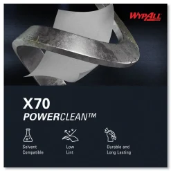 WypAll X70 9-1/10 in. x 16-4/5 in. Cloths - White (100/Box 10 Boxes/Carton)