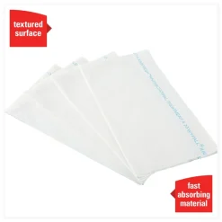 WypAll X80 12 in. x 23.4 in. Kimfresh Antimicrobial Hydroknit Foodservice Towel - Unscented, White/Blue Stripe (150/Carton)